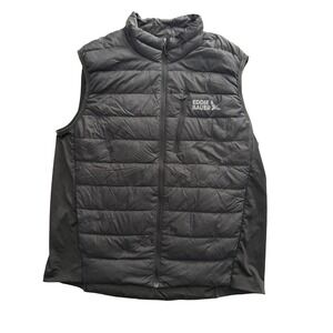 Eddie Bauer Mens 550 Down Vest Black Puffer Sleeveless Jacket Size Large